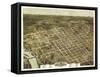 Columbia, South Carolina - Panoramic Map-Lantern Press-Framed Stretched Canvas