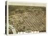 Columbia, South Carolina - Panoramic Map-Lantern Press-Stretched Canvas