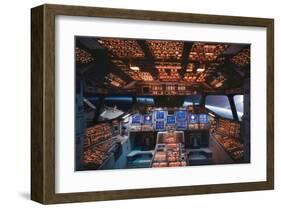 Columbia Space Shuttle Cockpit-null-Framed Art Print