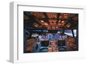 Columbia Space Shuttle Cockpit-null-Framed Art Print