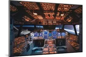 Columbia Space Shuttle Cockpit-null-Mounted Art Print
