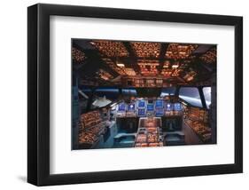 Columbia Space Shuttle Cockpit-null-Framed Art Print