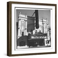 Columbia Theater on Broadway, Showing Barry Fitzgerald and Diana Lynn in "Easy Come Easy Go"-Walker Evans-Framed Photographic Print