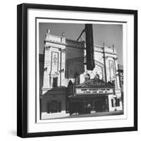 Columbia Theater on Broadway, Showing Barry Fitzgerald and Diana Lynn in "Easy Come Easy Go"-Walker Evans-Framed Photographic Print