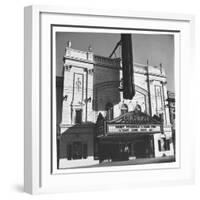 Columbia Theater on Broadway, Showing Barry Fitzgerald and Diana Lynn in "Easy Come Easy Go"-Walker Evans-Framed Photographic Print