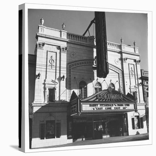 Columbia Theater on Broadway, Showing Barry Fitzgerald and Diana Lynn in "Easy Come Easy Go"-Walker Evans-Stretched Canvas