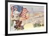 Columbia with Flag on Capitol Hill-null-Framed Premium Giclee Print