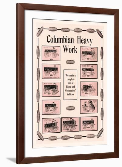 Columbian Heavy Work-null-Framed Art Print