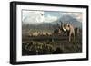 Columbian Mammoths and Bison Roam the Ancient Plains of North America-null-Framed Premium Giclee Print