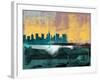 Columbus Abstract Skyline I-Emma Moore-Framed Art Print