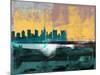 Columbus Abstract Skyline I-Emma Moore-Mounted Art Print