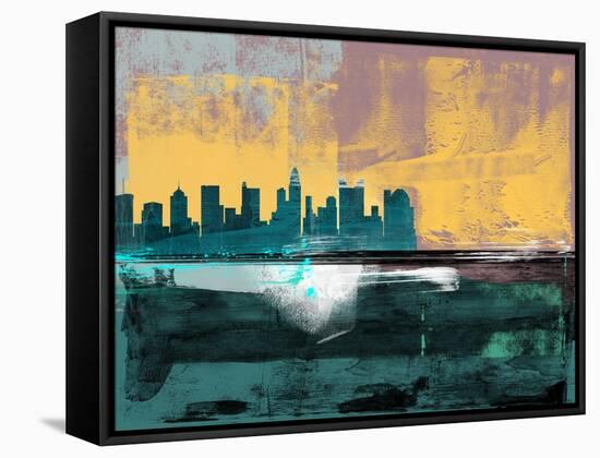 Columbus Abstract Skyline I-Emma Moore-Framed Stretched Canvas