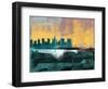 Columbus Abstract Skyline I-Emma Moore-Framed Art Print