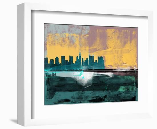 Columbus Abstract Skyline I-Emma Moore-Framed Art Print