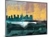 Columbus Abstract Skyline I-Emma Moore-Mounted Art Print