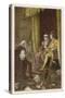 Columbus Agrees Terms with King Ferdinand and Queen Isabella-null-Stretched Canvas