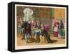 Columbus Agrees Terms with King Ferdinand and Queen Isabella-Planetta-Framed Stretched Canvas