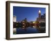 Columbus and Scioto River, Ohio, USA-Walter Bibikow-Framed Photographic Print