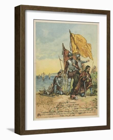 Columbus Arrives in the New World-Andrew Melrose-Framed Giclee Print