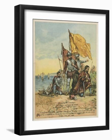 Columbus Arrives in the New World-Andrew Melrose-Framed Giclee Print