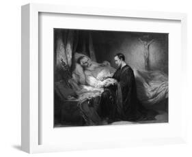 Columbus at Convent-Sir David Wilkie-Framed Art Print
