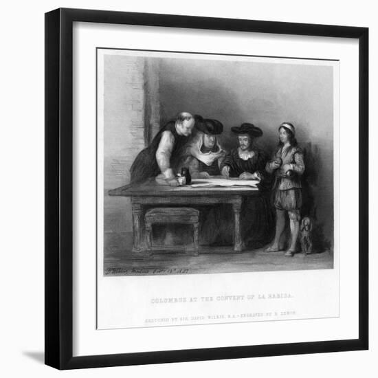 Columbus at the Convent of La Rabida, 1490-H Lemon-Framed Giclee Print