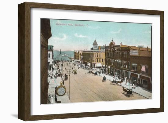 Columbus Avenue, Sandusky-null-Framed Art Print