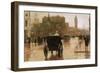 Columbus Avenue-Childe Hassam-Framed Art Print