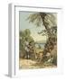 Columbus Bartering with Native Americans for Supplies-Andrew Melrose-Framed Giclee Print