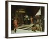 Columbus Before the Spanish Court after His Return from the Americas, 1894-Jose Agustin Arrieta-Framed Giclee Print