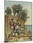 Columbus Building a Fort in Haiti-Andrew Melrose-Mounted Giclee Print