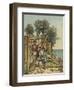 Columbus Building a Fort in Haiti-Andrew Melrose-Framed Giclee Print