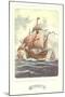 Columbus Caravels, Nina, Pinta, Santa Maria-null-Mounted Art Print