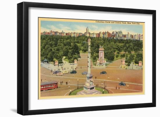 Columbus Circle, Central Park, New York City-null-Framed Art Print