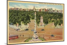 Columbus Circle, Central Park, New York City-null-Mounted Art Print