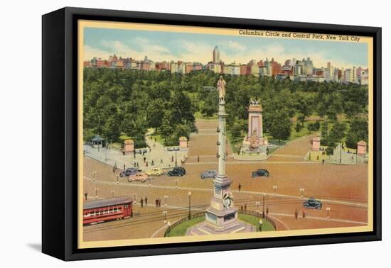 Columbus Circle, Central Park, New York City-null-Framed Stretched Canvas