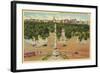 Columbus Circle, Central Park, New York City-null-Framed Art Print