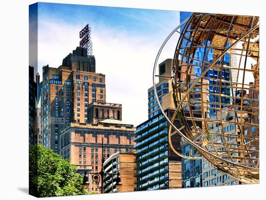 Columbus Circle, Globe Sculpture, 59 Street and Columbus Ave, Essex House Building, New York City-Philippe Hugonnard-Stretched Canvas