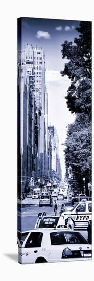 Columbus Circle, Yellow Cab and NYPD Vehicule, Central Park West, Manhattan, New York-Philippe Hugonnard-Stretched Canvas