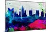 Columbus City Skyline-NaxArt-Mounted Art Print