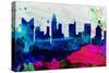 Columbus City Skyline-NaxArt-Stretched Canvas