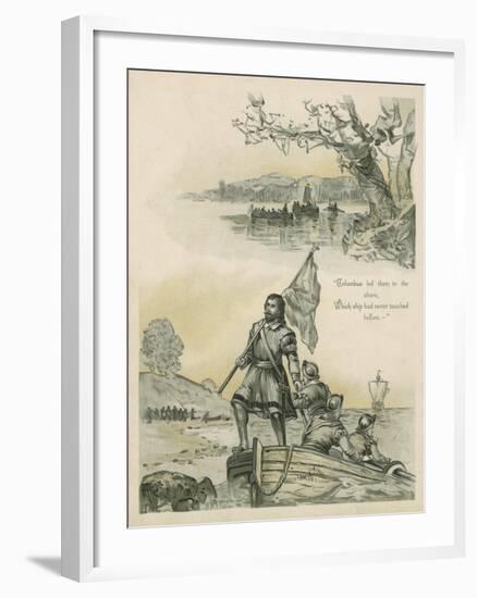 Columbus Coming Ashore in the New World-Andrew Melrose-Framed Giclee Print