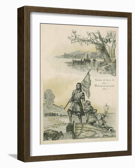 Columbus Coming Ashore in the New World-Andrew Melrose-Framed Giclee Print