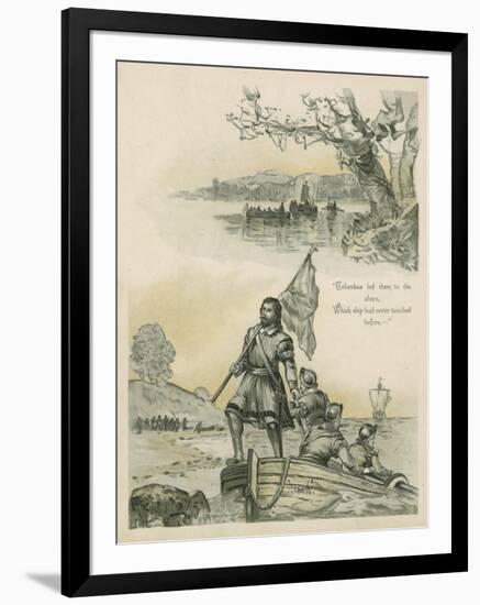 Columbus Coming Ashore in the New World-Andrew Melrose-Framed Giclee Print