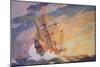 Columbus Crossing the Atlantic, 1927-Newell Convers Wyeth-Mounted Giclee Print