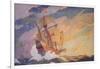 Columbus Crossing the Atlantic, 1927-Newell Convers Wyeth-Framed Giclee Print