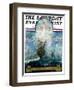 "Columbus Day," Saturday Evening Post Cover, October 11, 1930-H.W. Tilson-Framed Giclee Print