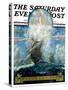 "Columbus Day," Saturday Evening Post Cover, October 11, 1930-H.W. Tilson-Stretched Canvas