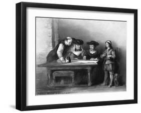 Columbus Deathbed-null-Framed Art Print