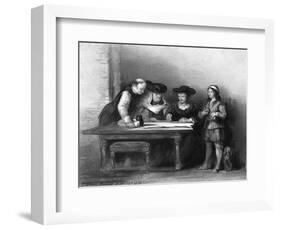 Columbus Deathbed-null-Framed Art Print